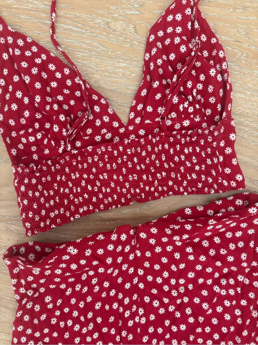 Reformation Red Polka Dot Skirt Set - Picture 8 of 11